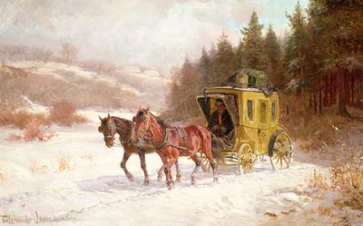 La diligenza nella neve da Fritz van der Venne